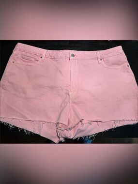 Old Navy Pink Distressed Jean Shorts- New. Never worn.